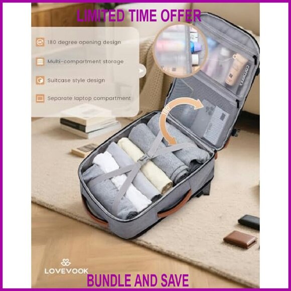 40L Travel Backpack Airline Approved 17.3\
